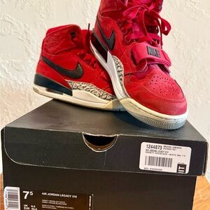 Nike Air Jordan Legacy 312 Toro- Red and Black Sneakers